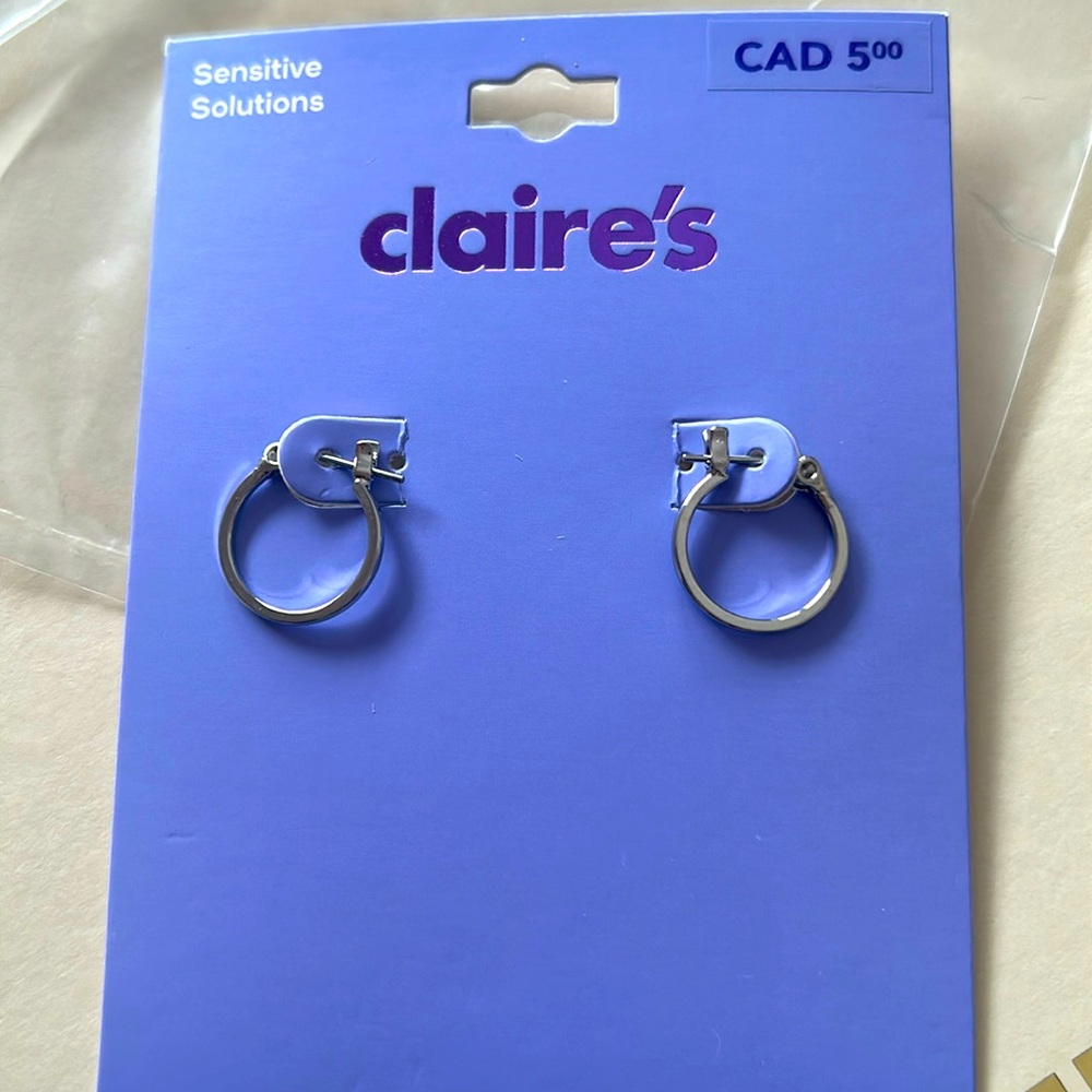 Small silver hoop earrings